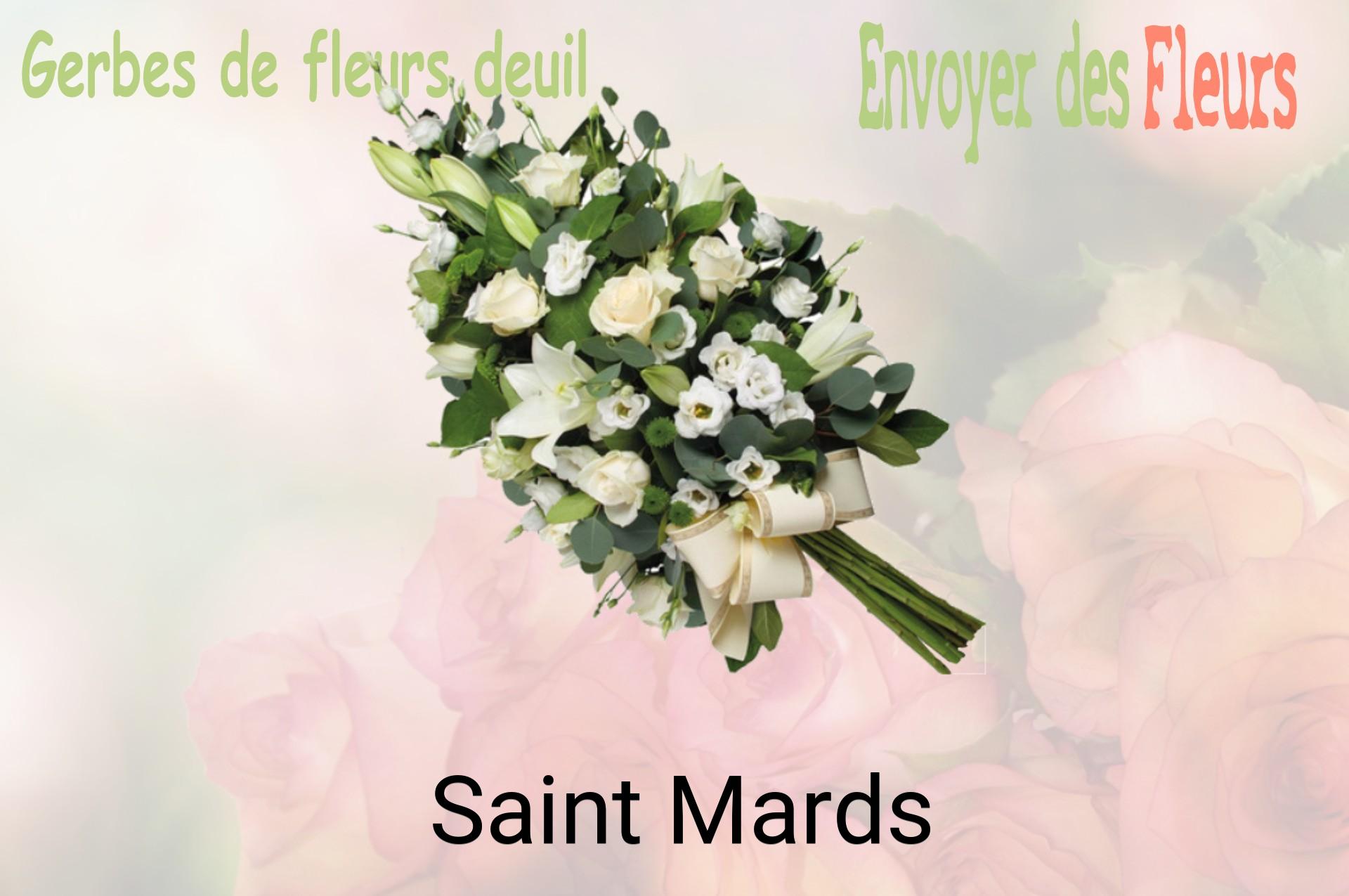 Gerbe de fleurs de deuil livrée à Saint-Mards